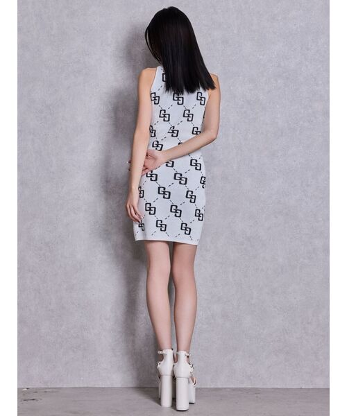 GYDA（ジェイダ）の「GG glitter quiltingアメスリニットワンピース（ワンピース・レディース・オフホワイト/ブラック・FREE）」の10枚目の写真