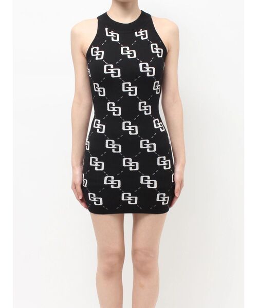 GYDA（ジェイダ）の「GG glitter quiltingアメスリニットワンピース（ワンピース・レディース・オフホワイト/ブラック・FREE）」の11枚目の写真