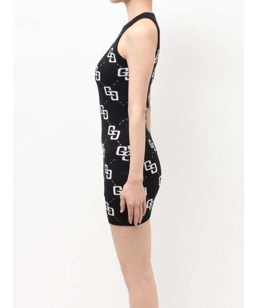 GYDA（ジェイダ）の「GG glitter quiltingアメスリニットワンピース（ワンピース・レディース・オフホワイト/ブラック・FREE）」の12枚目の写真