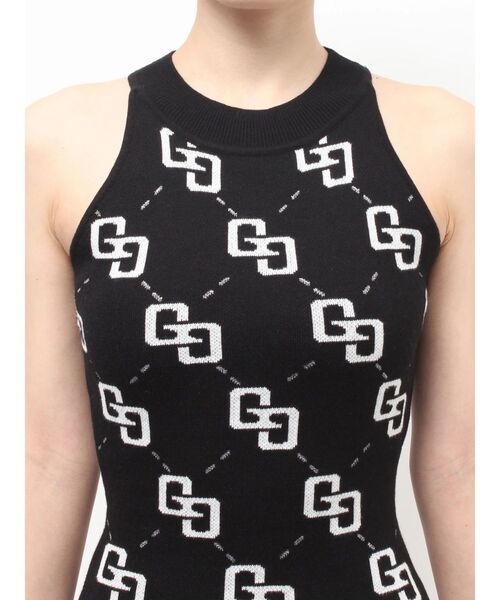 GYDA（ジェイダ）の「GG glitter quiltingアメスリニットワンピース（ワンピース・レディース・オフホワイト/ブラック・FREE）」の14枚目の写真