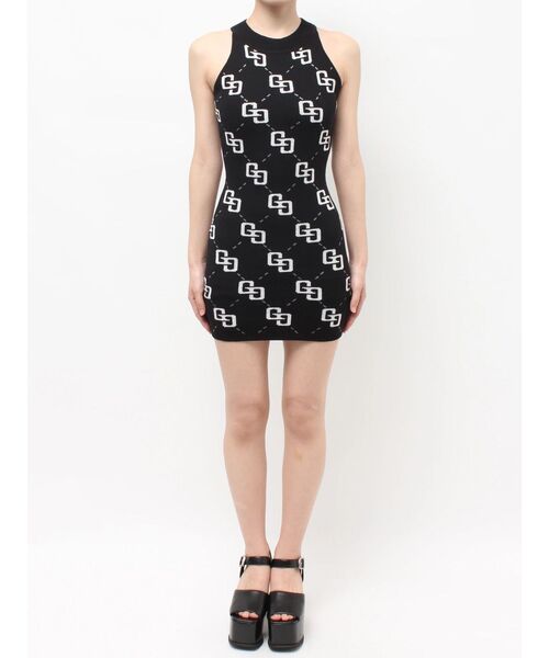 GYDA（ジェイダ）の「GG glitter quiltingアメスリニットワンピース（ワンピース・レディース・オフホワイト/ブラック・FREE）」の18枚目の写真