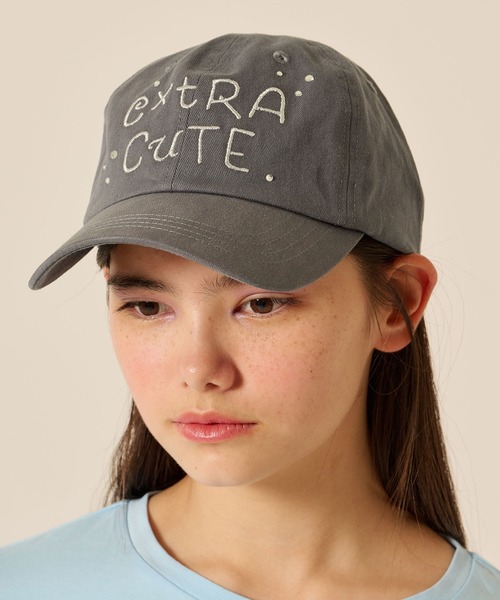 TINA：JOJUN（ティーナジョジュン）の「ストーン付き キャップ TINA：JOJUN（キャップ・レディース・レモンイエロー/ブルーグレー・F）」の3枚目の写真