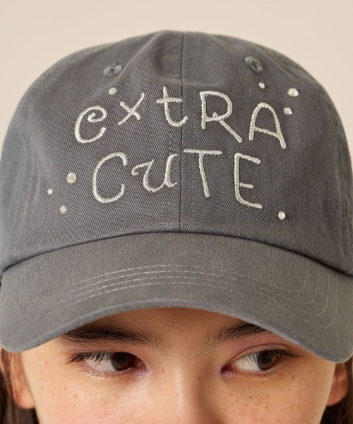 TINA：JOJUN（ティーナジョジュン）の「ストーン付き キャップ TINA：JOJUN（キャップ・レディース・レモンイエロー/ブルーグレー・F）」の6枚目の写真