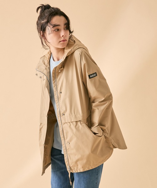 AIGLE(エーグル)の「GORE-TEX ゴアテックス 防風 防水 透湿 2レイヤー ジャケット RP(マウンテンパーカー・レディース・グリーン/ベージュ/ブラック・44/40/42/38/36/34)」の2枚目の写真