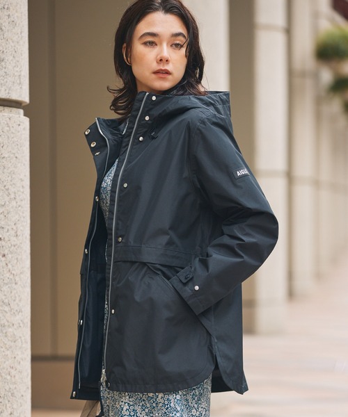 AIGLE(エーグル)の「GORE-TEX ゴアテックス 防風 防水 透湿 2レイヤー ジャケット RP(マウンテンパーカー・レディース・グリーン/ベージュ/ブラック・44/40/42/38/36/34)」の13枚目の写真