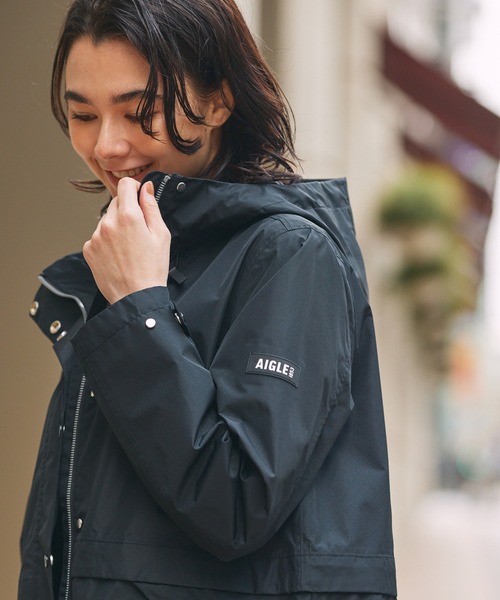 AIGLE(エーグル)の「GORE-TEX ゴアテックス 防風 防水 透湿 2レイヤー ジャケット RP(マウンテンパーカー・レディース・グリーン/ベージュ/ブラック・44/40/42/38/36/34)」の15枚目の写真