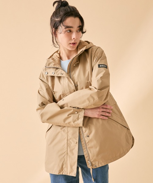 AIGLE(エーグル)の「GORE-TEX ゴアテックス 防風 防水 透湿 2レイヤー ジャケット RP(マウンテンパーカー・レディース・グリーン/ベージュ/ブラック・44/40/42/38/36/34)」の16枚目の写真