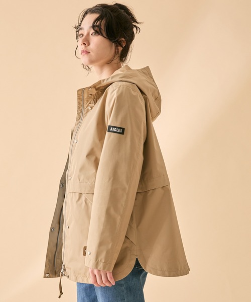 AIGLE(エーグル)の「GORE-TEX ゴアテックス 防風 防水 透湿 2レイヤー ジャケット RP(マウンテンパーカー・レディース・グリーン/ベージュ/ブラック・44/40/42/38/36/34)」の15枚目の写真