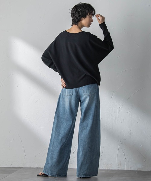 MAYSON GREY（メイソングレイ）の「袖口ボタンドルマンニットプルオーバー≪手洗い可能≫（ニット/セーター・レディース・オフホワイト/ブラック/ピンク/ブルー・M）」の20枚目の写真