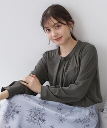 index | ランダムタックトップス【洗濯機OK/吸水速乾/接触冷感/UVケア】《5col》(Tシャツ/カットソー)