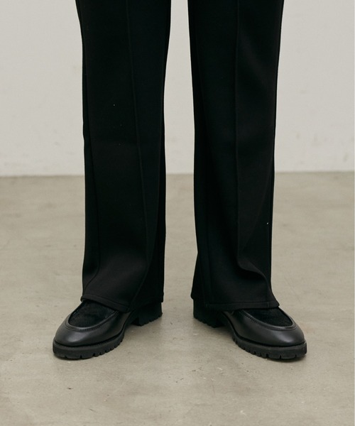 LARUTA(ラルータ)の「【LARUTA】ボンディングセミフレアパンツ(その他パンツ・レディース・ベージュ系その他/ブラック・FREE)」の19枚目の写真