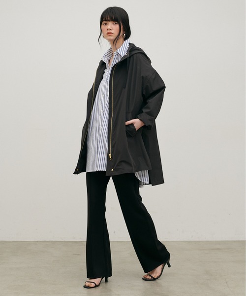 LARUTA(ラルータ)の「【LARUTA】ボンディングセミフレアパンツ(その他パンツ・レディース・ベージュ系その他/ブラック・FREE)」の5枚目の写真