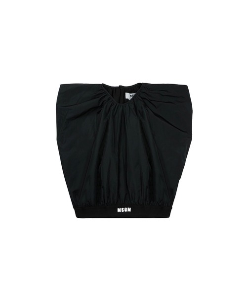 MSGM(エムエスジーエム)の「ジャガードロゴ タフタ クロップドトップス(シャツ/ブラウス・レディース・ピンク/ブラック・40)」の2枚目の写真