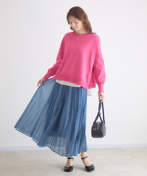 KATHARINE ROSS（キャサリンロス）の「【KATHARINE ROSS】シアーデニムプリーツスカート（デニムスカート・レディース・ネイビー/ライトブルー・FREE）」の18枚目の写真