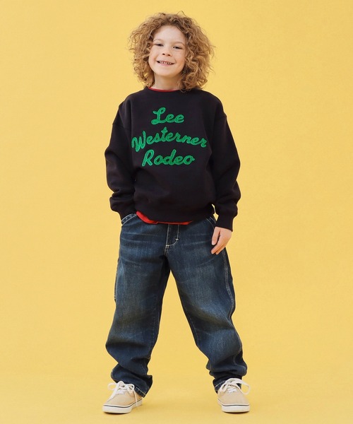 Lee（リー）の「Lee/リー【110-150cm】キッズ エンブロイダリースウェット/刺繍（スウェット・キッズ・アイボリー/ブラウン/チャコール・150/140/130/110/120）」の9枚目の写真