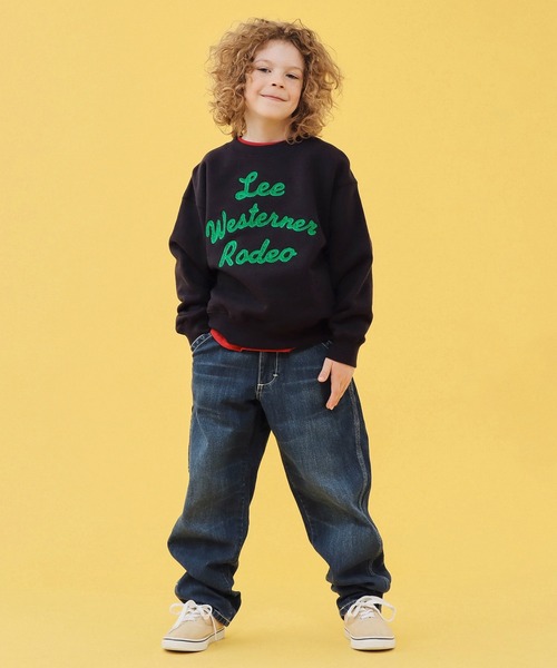 Lee（リー）の「Lee/リー【110-150cm】キッズ エンブロイダリースウェット/刺繍（スウェット・キッズ・アイボリー/ブラウン/チャコール・150/140/130/110/120）」の8枚目の写真