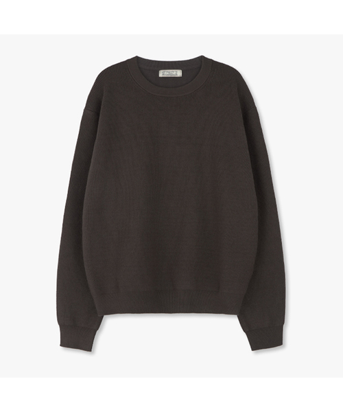 WEDNESDAY OASIS（ウェンズデーオアシス）の「[NERDKING] オールウェイズウォッシャブルクロップラウンドニット_5COLOR（ニット/セーター・メンズ・チャコールグレー/ブラック/ブラウン/オートミール・MEDIUM/LARGE/X-LARGE）」の4枚目の写真