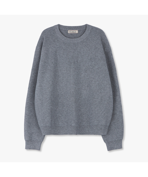 WEDNESDAY OASIS（ウェンズデーオアシス）の「[NERDKING] オールウェイズウォッシャブルクロップラウンドニット_5COLOR（ニット/セーター・メンズ・チャコールグレー/ブラック/ブラウン/オートミール・MEDIUM/LARGE/X-LARGE）」の3枚目の写真