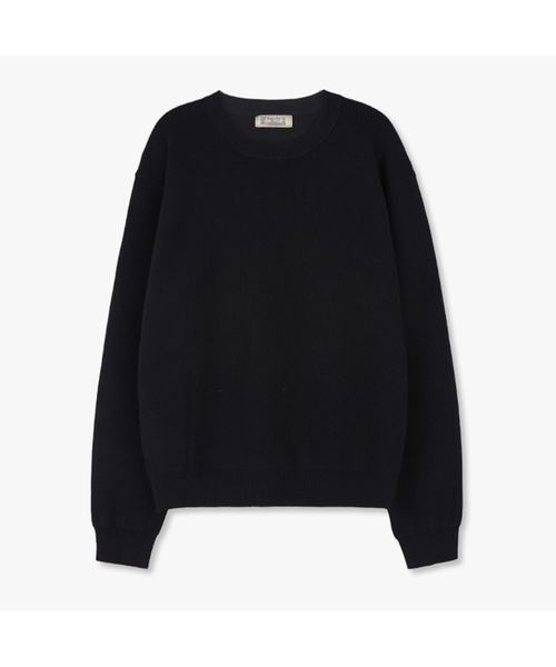 WEDNESDAY OASIS（ウェンズデーオアシス）の「[NERDKING] オールウェイズウォッシャブルクロップラウンドニット_5COLOR（ニット/セーター・メンズ・チャコールグレー/ブラック/ブラウン/オートミール・MEDIUM/LARGE/X-LARGE）」の2枚目の写真