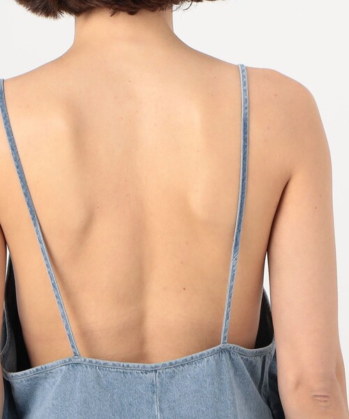 BASERANGE(ベースレンジ)の「BASERANGE YUMI JUMPSUIT コットンシルクデニム ジャンプスーツ(サロペット/オーバーオール・レディース・ライトブルー・S)」の6枚目の写真