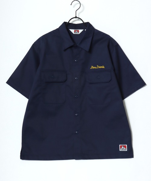 BEN DAVIS(ベンデイビス)の「BEN DAVIS/ベンデイビス SS WORK SHIRT/オーバーサイズ TCツイル ワーク レギュラーカラー 半袖シャツ/レディース メンズ(シャツ/ブラウス・メンズ・ブラック/ストライプ/ネイビー/ベージュ・XL/L/M)」の11枚目の写真