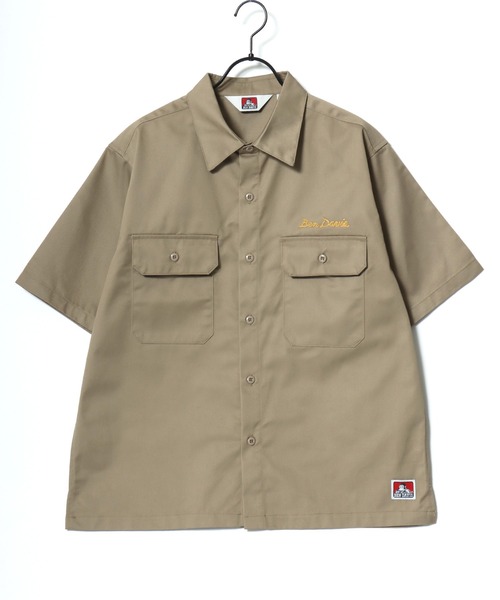 BEN DAVIS(ベンデイビス)の「BEN DAVIS/ベンデイビス SS WORK SHIRT/オーバーサイズ TCツイル ワーク レギュラーカラー 半袖シャツ/レディース メンズ(シャツ/ブラウス・メンズ・ブラック/ストライプ/ネイビー/ベージュ・XL/L/M)」の10枚目の写真