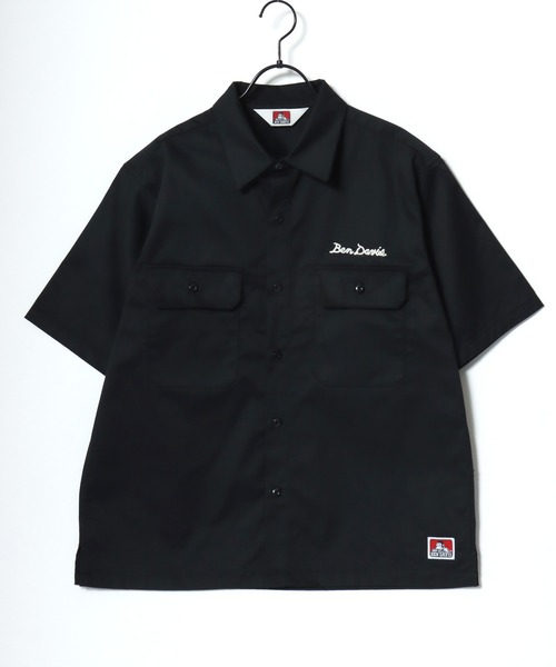 BEN DAVIS(ベンデイビス)の「BEN DAVIS/ベンデイビス SS WORK SHIRT/オーバーサイズ TCツイル ワーク レギュラーカラー 半袖シャツ/レディース メンズ(シャツ/ブラウス・メンズ・ブラック/ストライプ/ネイビー/ベージュ・XL/L/M)」の9枚目の写真