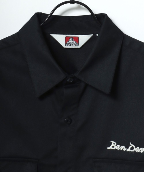 BEN DAVIS(ベンデイビス)の「BEN DAVIS/ベンデイビス SS WORK SHIRT/オーバーサイズ TCツイル ワーク レギュラーカラー 半袖シャツ/レディース メンズ(シャツ/ブラウス・メンズ・ブラック/ストライプ/ネイビー/ベージュ・XL/L/M)」の14枚目の写真