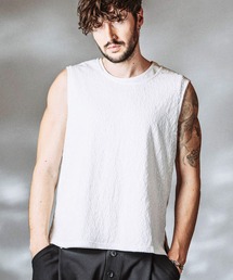 NO ID. | 【NO ID.】Sheer Layered Sleeveless Pullover / シアーレイヤードスリーブレスプルオーバー(Tシャツ/カットソー)