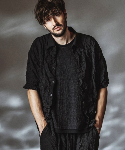 NO ID.（ノーアイディ）の「【NO ID.】Sheer Layered Sleeveless Pullover / シアーレイヤードスリーブレスプルオーバー（Tシャツ/カットソー・メンズ・アイボリー/ブラック/グレー・ONE SIZE）」の4枚目の写真