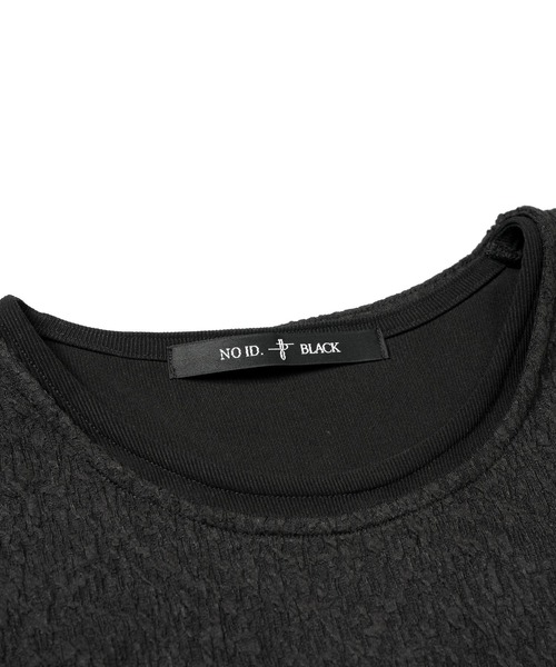 NO ID.（ノーアイディ）の「【NO ID.】Sheer Layered Sleeveless Pullover / シアーレイヤードスリーブレスプルオーバー（Tシャツ/カットソー・メンズ・アイボリー/ブラック/グレー・ONE SIZE）」の8枚目の写真