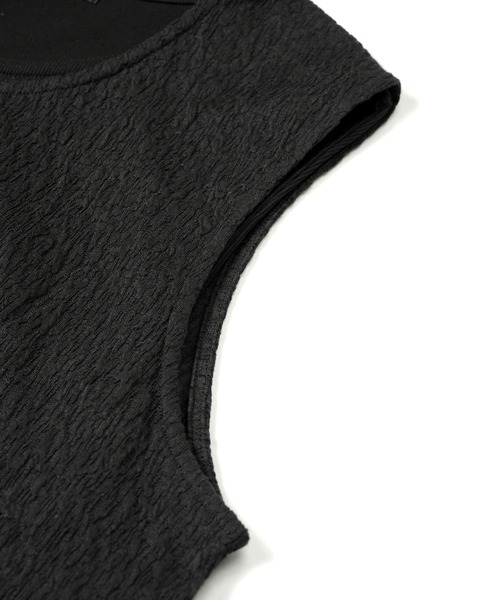 NO ID.（ノーアイディ）の「【NO ID.】Sheer Layered Sleeveless Pullover / シアーレイヤードスリーブレスプルオーバー（Tシャツ/カットソー・メンズ・アイボリー/ブラック/グレー・ONE SIZE）」の10枚目の写真