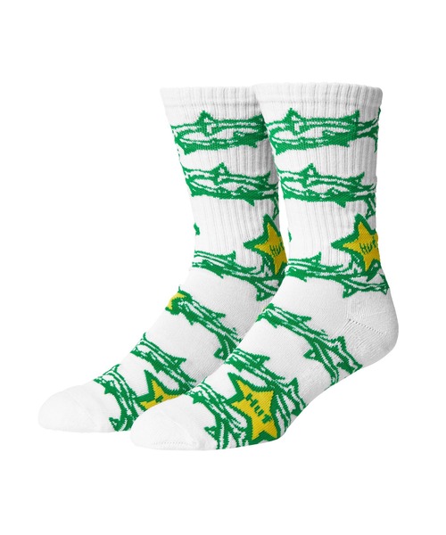 HUF(ハフ)の「FANTASIES CREW SOCKS(ソックス/靴下・メンズ・ホワイト・O/S)」の1枚目の写真