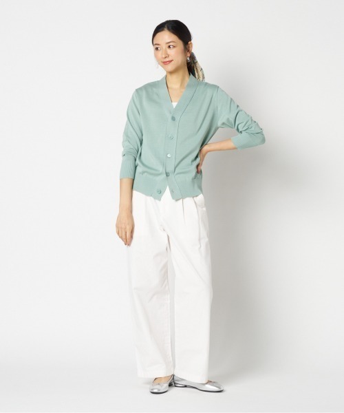 Letroyes(ルトロワ)の「【LETROYES / ルトロワ】HENRI (V CARDIGAN)(カーディガン/ボレロ・レディース・アイボリー/ライトグリーン/ネイビー/イエロー/ピンク・2/1)」の12枚目の写真