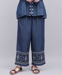 チチカカ | Shanti Shanti デニム刺繍パンツ【WEB限定】(デニムパンツ)