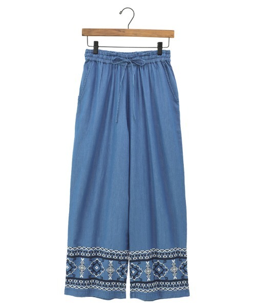 チチカカ(チチカカ)の「Shanti Shanti デニム刺繍パンツ【WEB限定】(デニムパンツ・レディース・ネイビー/ライトブルー・FREE)」の11枚目の写真