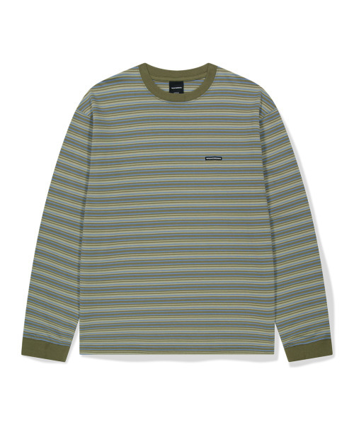WKNDRS(ウィーキャンドース)の「MULTI-STRIPED LS T-SHIRT (L.KHAKI)(Tシャツ/カットソー・レディース・その他・SMALL/MEDIUM/LARGE/X-LARGE)」の1枚目の写真