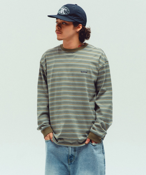 WKNDRS(ウィーキャンドース)の「MULTI-STRIPED LS T-SHIRT (L.KHAKI)(Tシャツ/カットソー・レディース・その他・SMALL/MEDIUM/LARGE/X-LARGE)」の6枚目の写真