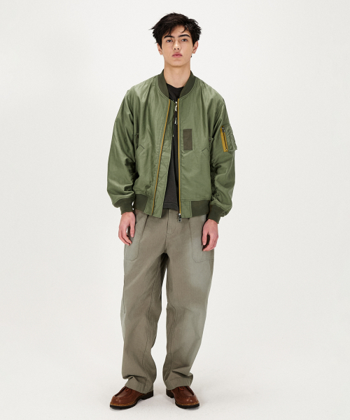 SHIRTER(シャーター)の「LINEN MOLESKIN FLIGHT JACKET (OLIVE)(ブルゾン・メンズ・その他・SMALL/MEDIUM/LARGE)」の3枚目の写真