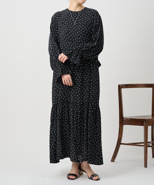 LIVETART（リヴェタート）の「フリルコンビワンピース（ワンピース・レディース・ブラック・FREE）」の12枚目の写真