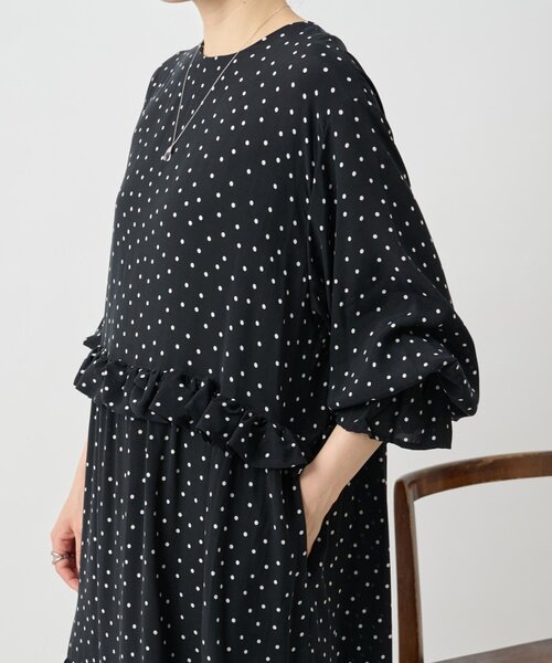 LIVETART（リヴェタート）の「フリルコンビワンピース（ワンピース・レディース・ブラック・FREE）」の14枚目の写真