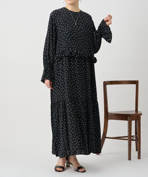 LIVETART（リヴェタート）の「フリルコンビワンピース（ワンピース・レディース・ブラック・FREE）」の19枚目の写真