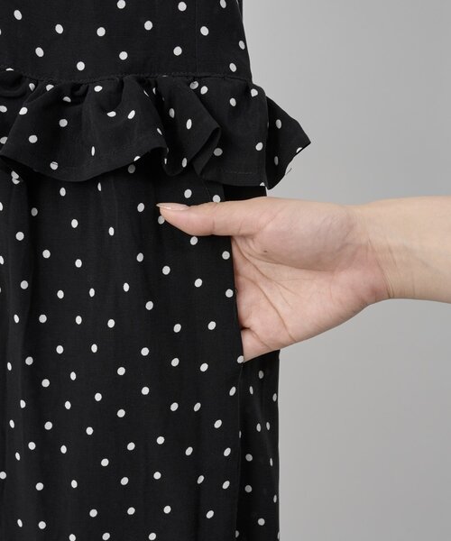 LIVETART（リヴェタート）の「フリルコンビワンピース（ワンピース・レディース・ブラック・FREE）」の7枚目の写真