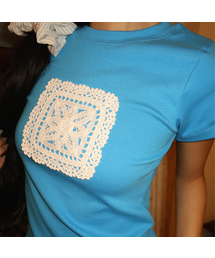 KILLIMAN（キリマン）の「Crochet half tee (3color)（Tシャツ/カットソー）」