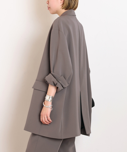 AP STUDIO（エーピーストゥディオ）の「ダブルブレストジャケット（テーラードジャケット・レディース・ブラック/オリーブ・36/38）」の3枚目の写真