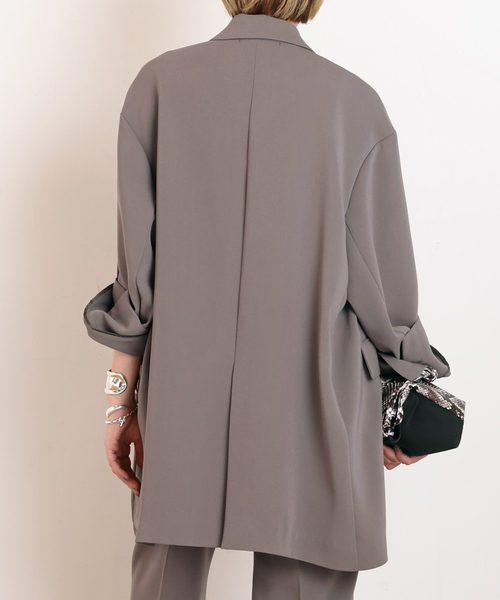 AP STUDIO（エーピーストゥディオ）の「ダブルブレストジャケット（テーラードジャケット・レディース・ブラック/オリーブ・36/38）」の4枚目の写真