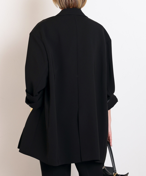 AP STUDIO（エーピーストゥディオ）の「ダブルブレストジャケット（テーラードジャケット・レディース・ブラック/オリーブ・36/38）」の9枚目の写真