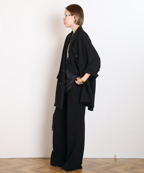 AP STUDIO（エーピーストゥディオ）の「ダブルブレストジャケット（テーラードジャケット・レディース・ブラック/オリーブ・36/38）」の11枚目の写真