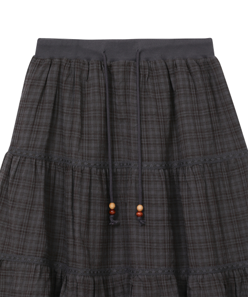bauf スカート ブラック チェック柄 skirt narrow チェックナロースカート/check ブラックチェック スカート