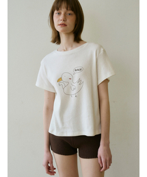 ダックTシャツ_アイボリー